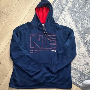 NFL New England Patriots Logo Athletic Navy Pullover Hoodie Size 2XL Mens